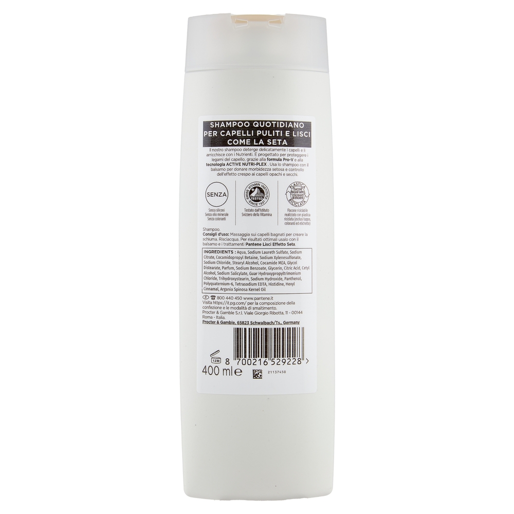 Pantene Pro-V Lisci Effetto Seta Shampoo Active Nutri-Plex 400 ml